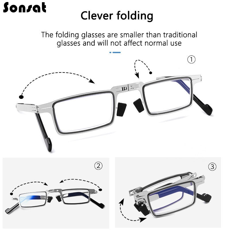 Metal Round Oval Square Reading Glasses (Men)